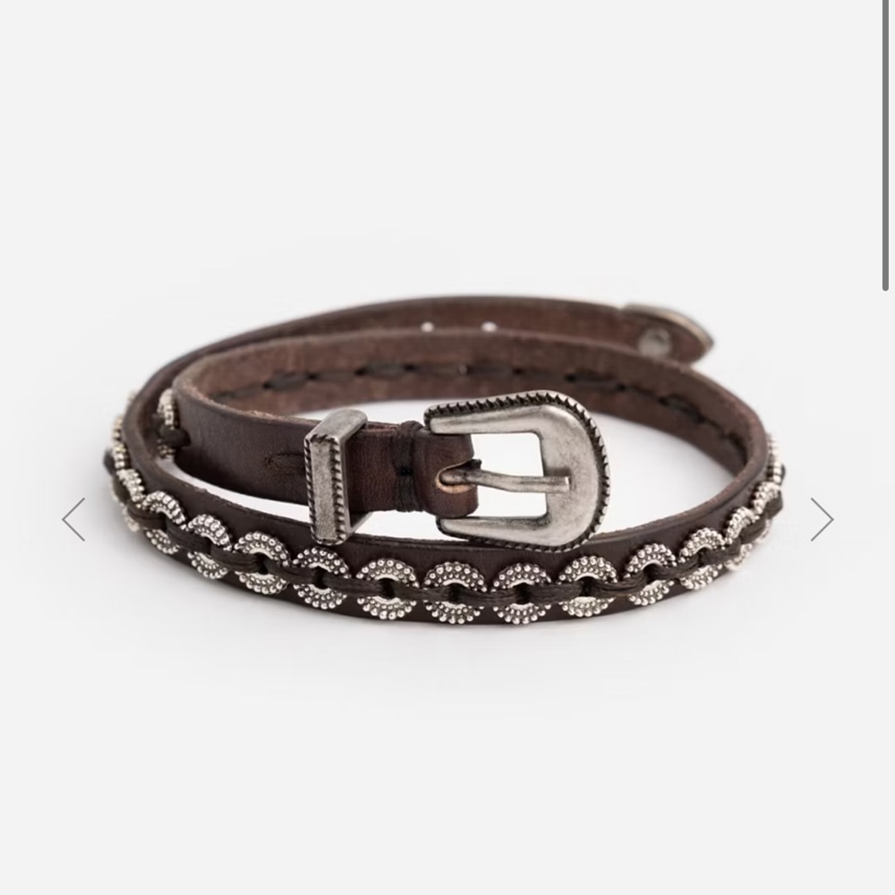 NWT Johnny Was FIBBIA ITALIAN LEATHER WRAP BRACELET